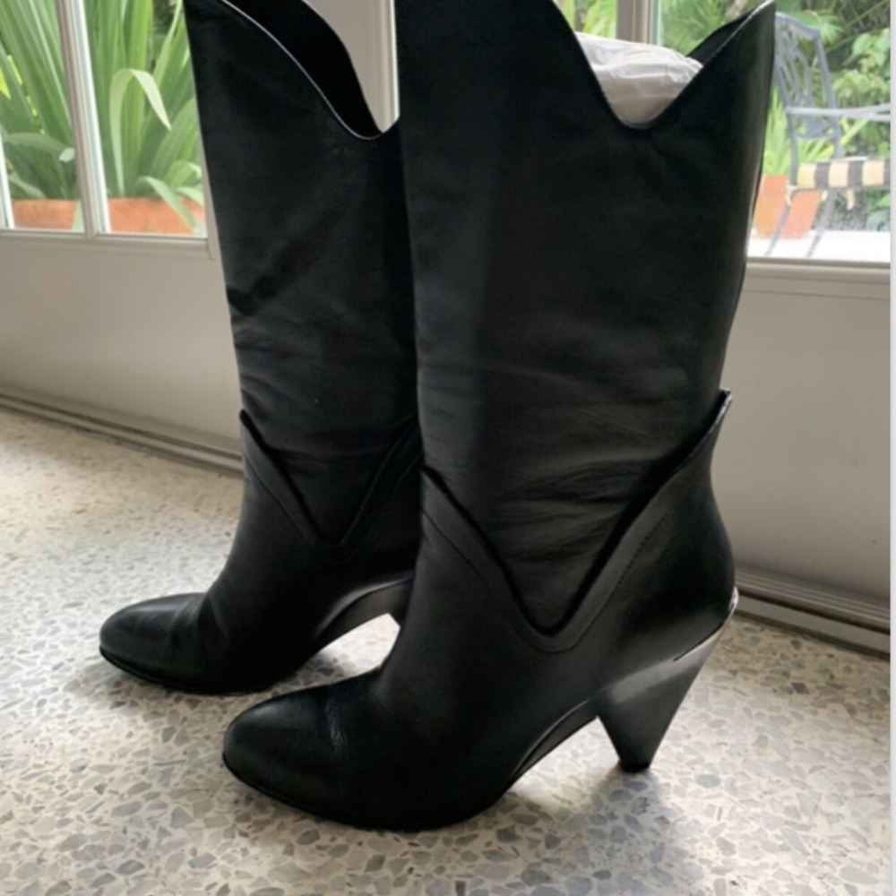 Sigerson Morrison Womens Black Knee-High Boots Size 6